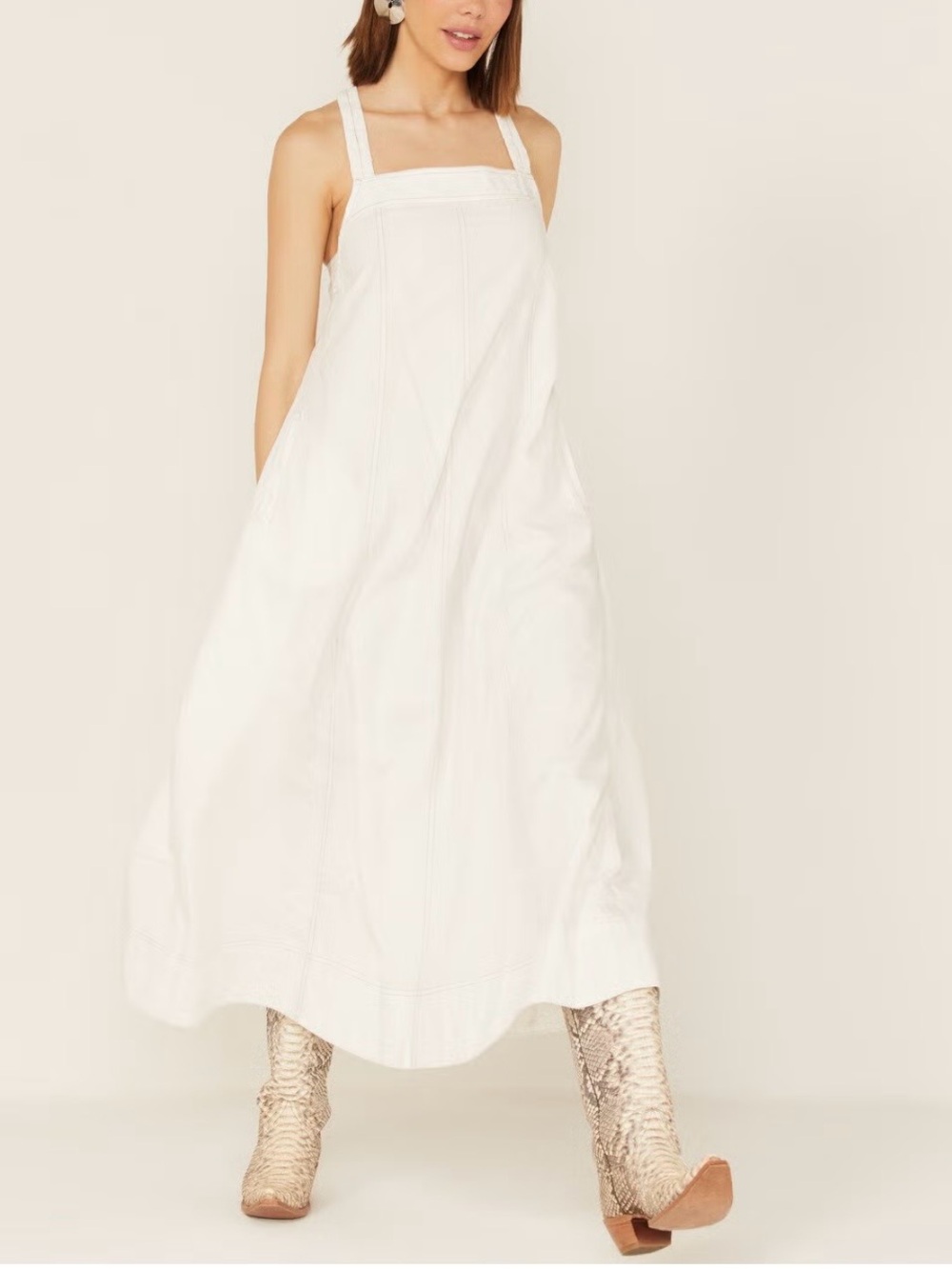 Free People Desert Hearts Apron Midi Dress Size XS